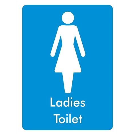 Ladies Toilet Sign - A4 (210 x 297 mm) / 3mm Recycled Plastic / No ...