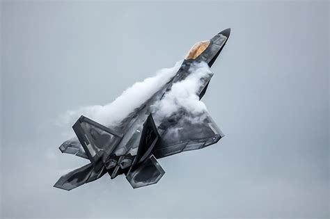 HD wallpaper: F-22 Raptor, military aircraft, afterburner | Wallpaper Flare