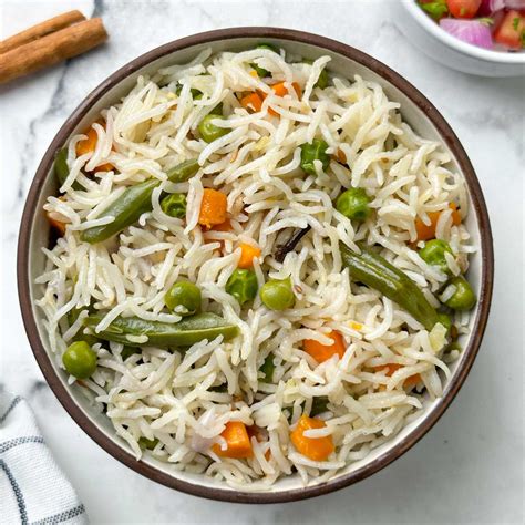 Coconut Milk Pulao (Instant Pot & Stovetop) - Indian Veggie Delight