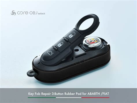 Key Fob Repair 3-Button Rubber Pad for ABARTH /FIAT / core obj select