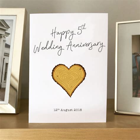 5th Wedding Anniversary Card - Designed by Joe