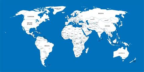 World Map With Countries And Cities Name