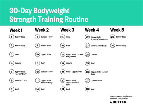 Workout Schedule For Mass And Strength | Blog Dandk