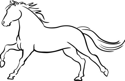 Running Horse Outline