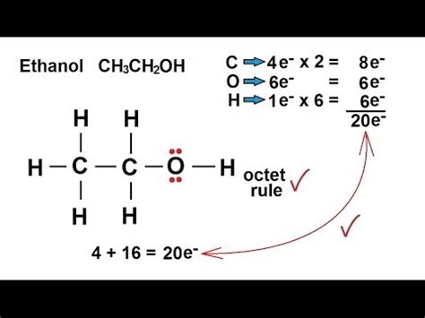 Chemistry - Chemical Bonding (24 of 35) Lewis Structures - Ethanol ...