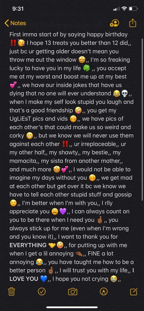 Funny Birthday Paragraph Close Friend Bestfriend Birthday Message ...