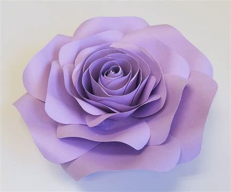 Handmade Giant Paper Flower 15 cm (6 inch) Light Purple | Paper flowers ...