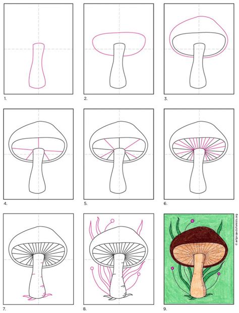 How to Draw a Mushroom · Art Projects for Kids