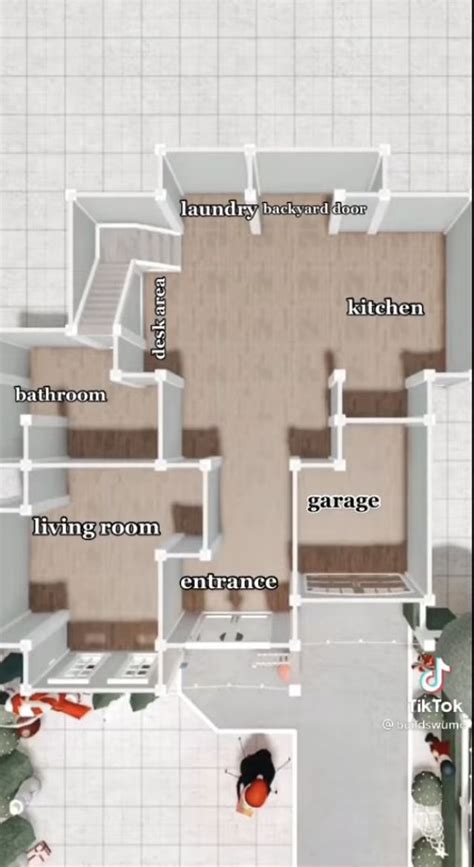 an overhead view of a floor plan with the rooms labeled in black and ...