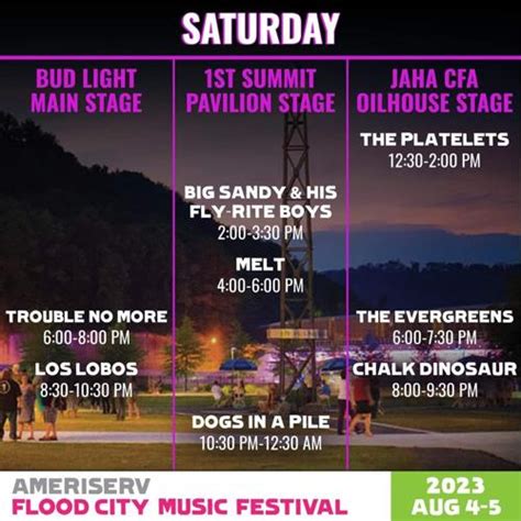 The Flood City Music Festival: Click here for the line up and for more ...