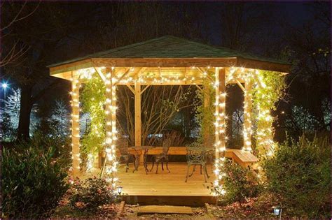 Outdoor Gazebo String Lights | Pergola Design Ideas