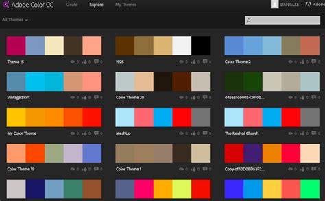 Adobe Color CC Palettes