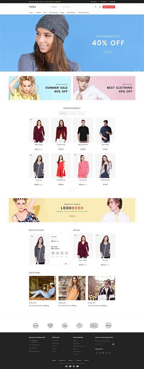 Style - The Fashion Store Template | Prestashop themes, Ecommerce web ...