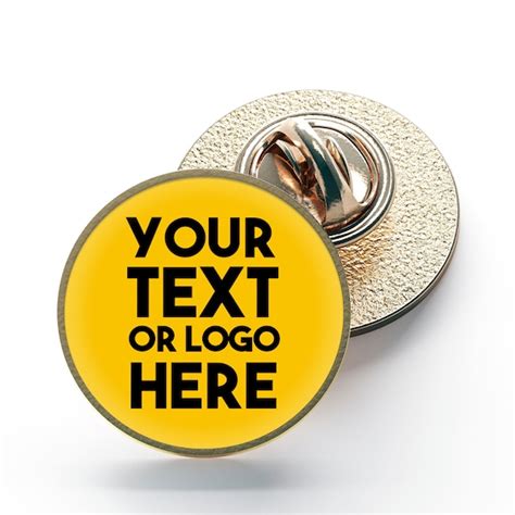 25mm Custom Metal Lapel Pin Badge Personalised With Your - Etsy UK