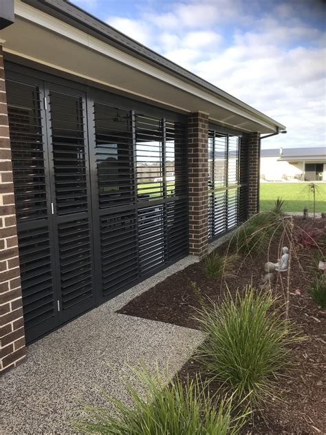 Outdoor Aluminium Plantation Shutters - Clarks Blinds and Screens