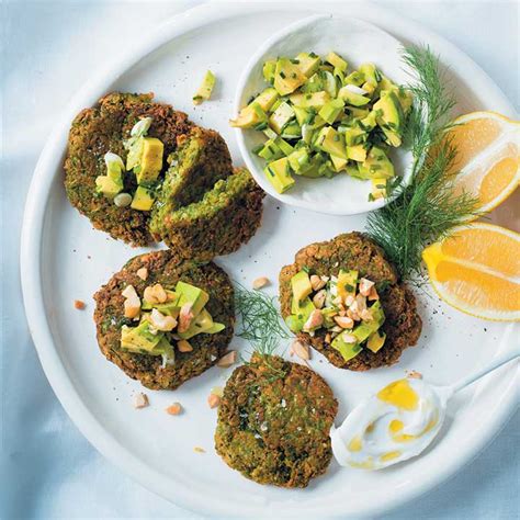 Baby marrow fritters with green salsa and coconut cream recipe