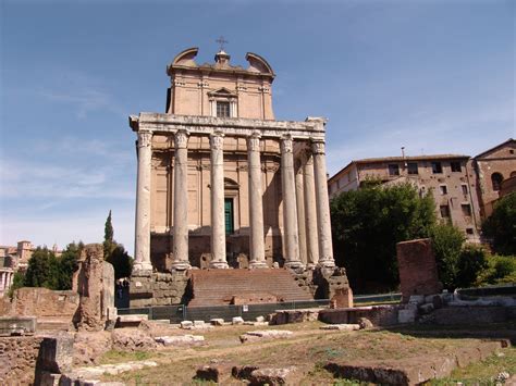 Temple of Antoninus Pius & his wife Faustina in the Roman Forum. | Rome ...