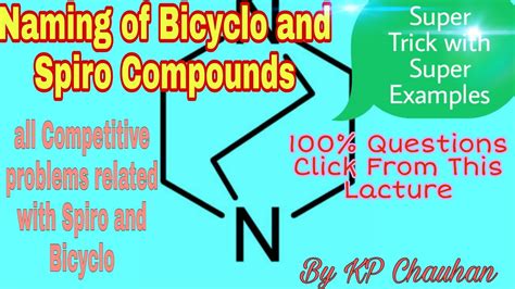 #Naming of#Bicyclo and Spiro Compounds || #NomenclatureBicycloandspiro ...