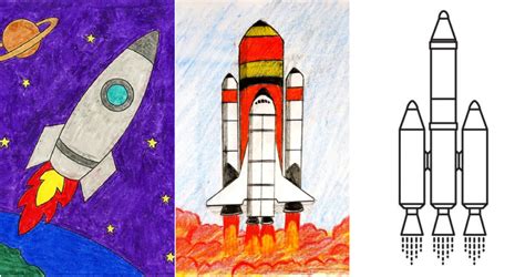 20 Easy Rocket Drawing Ideas - How to Draw a Rocket