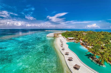 an aerial view of the beach and lagoons at dreams resort in cancuce ...