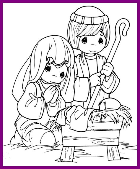 Precious Moments Nativity Scene Coloring Pages At Getcolorings 41788 ...