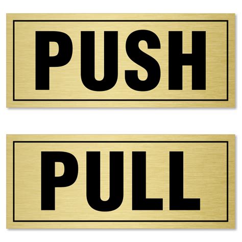 Pull Push Labels for Door, Pack of 2, SKU: S-0995