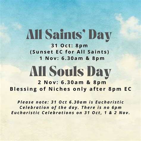 All Saints’ Day & All Souls Day – Church of Saint Michael | Roman ...