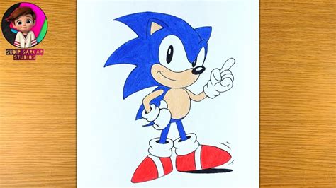 How To Draw Sonic The Hedgehog Drawing Tutorial How To Draw Sonic | The ...