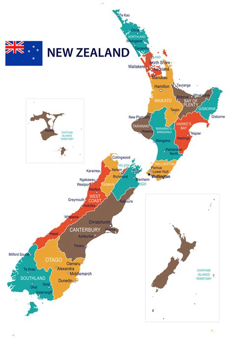 New Zealand Maps and Regions | Mappr