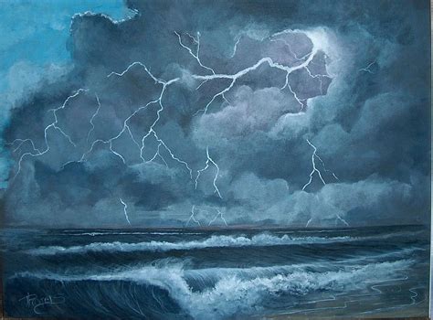 Storm at sea. Painting by Bonnie Rogers - Fine Art America