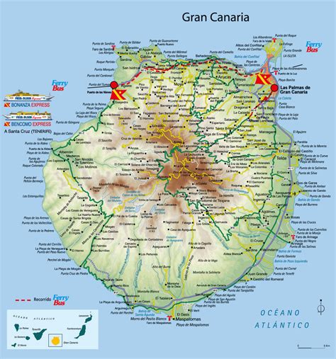 karta gran canaria Karta grand canaria - Europa Karta