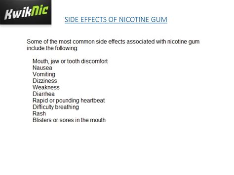 PPT - Side Effects Of Nicotine Gum PowerPoint Presentation, free ...