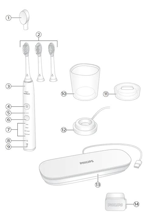 Philips Sonicare Power Toothbrush DiamondClean 9000 Incwadi Yomsebenzisi