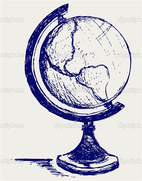 Globe sketch | Globe drawing, Globe art, Sketches