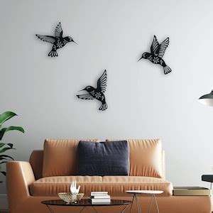 Hummingbird Metal Art, Home and Garden Wall Decoration, Wildlife Lover ...