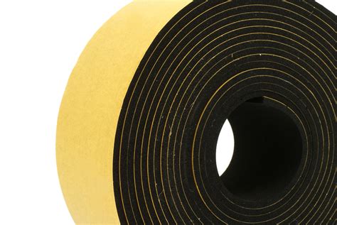 Neoprene Rubber Black Self-adhesive Sponge Strip 5mm Thick x 10m Long ...