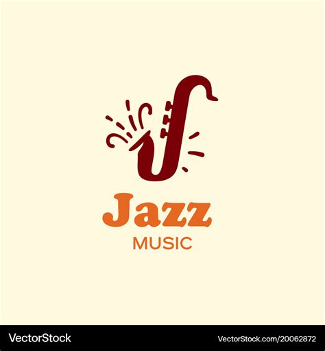 Modern professional sign logo jazz music Vector Image