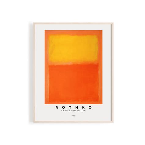 Mark Rothko, Orange and Yellow 1956 Color Field Painting, Minimalist ...