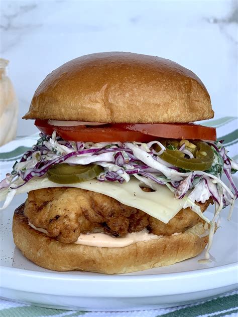 Crispy Chicken Sandwich with Slaw & Spicy Mayo – The Tiny Fairy