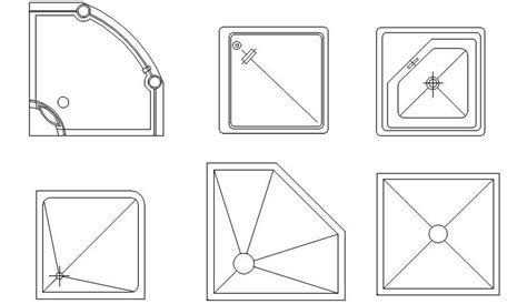 2d plan of shower area tub cad blocks in AutoCAD, dwg file. - Cadbull