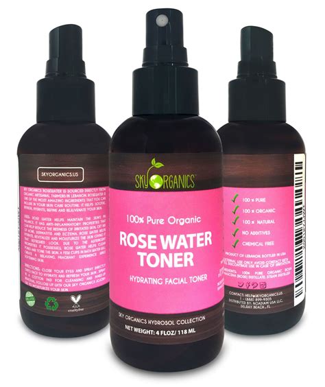 Organic Rose Water Toner By Sky Organics | Sky Organics | Gentle facial ...