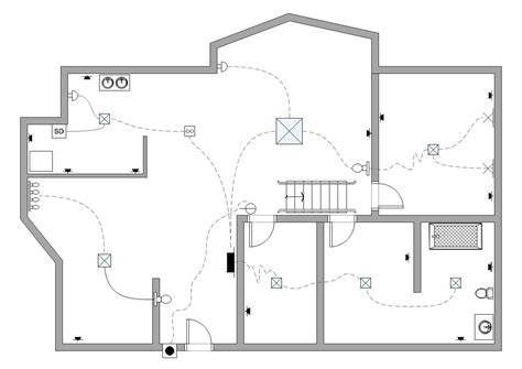 The Electrical and Telecom Plan | House plan app, Electrical plan ...