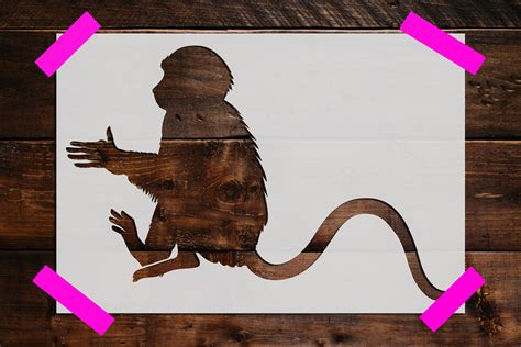 Monkey Stencil Reusable Monkey Stencil DIY Craft Stencil - Etsy