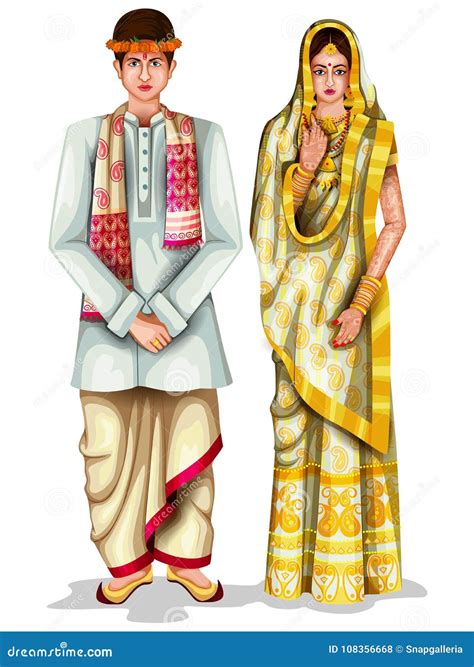 Traditional Dress Assam Stock Illustrations – 32 Traditional Dress ...