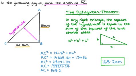 Question Video: Solving for the Hypotenuse of a Right-Angled Triangle ...