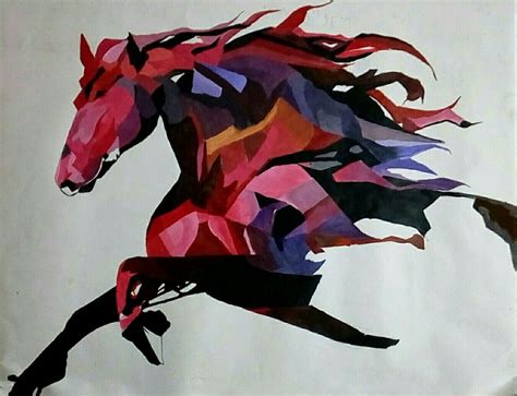 Horse Abstract painting This AbstractPainting is created on 24x24 ...