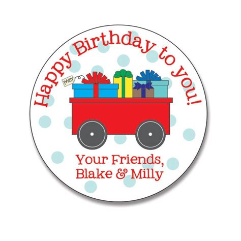 Kids Birthday Stickers Personalized Birthday Labels Happy | Etsy