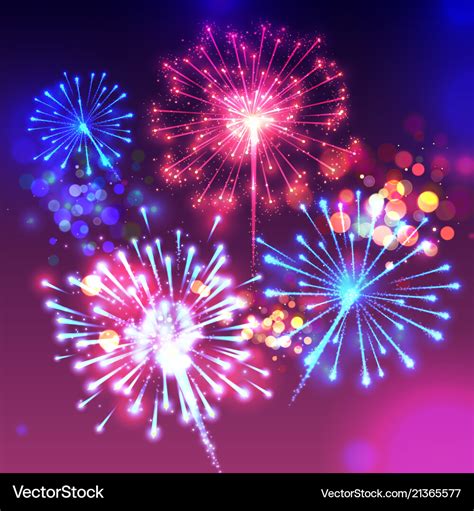 Fireworks sparkling background Royalty Free Vector Image