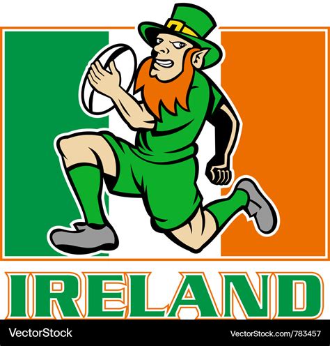 Ireland rugby flag Royalty Free Vector Image - VectorStock