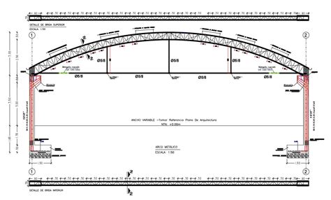 Steel Roof Structure Section CAD Drawing Download DWG File - Cadbull